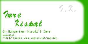 imre kispal business card